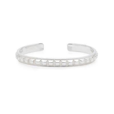 Studded Stacking Cuff - Silver